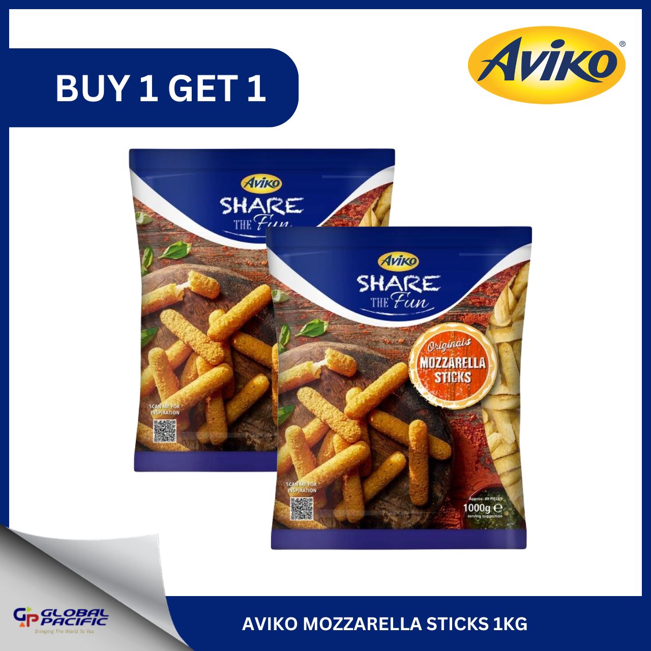 B1T1 AVIKO MOZZARELLA STICKS 1KG (MNL ONLY)
