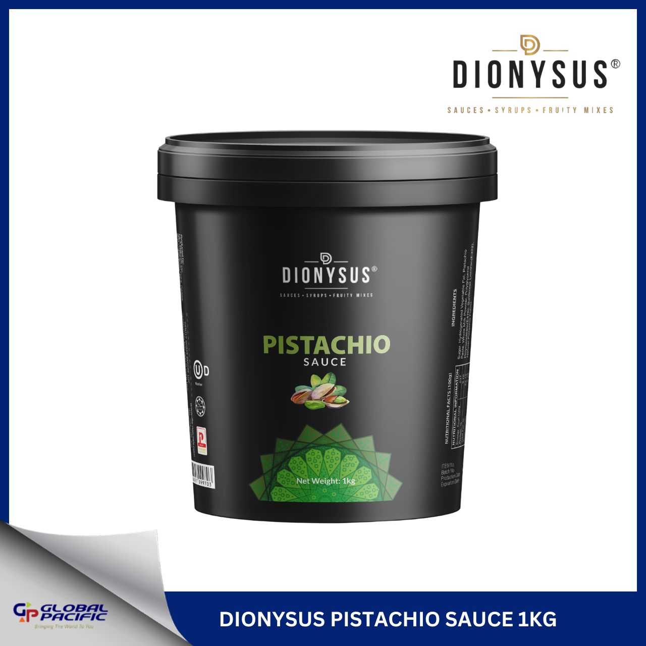 DIONYSUS PISTACHIO SAUCE 1KG