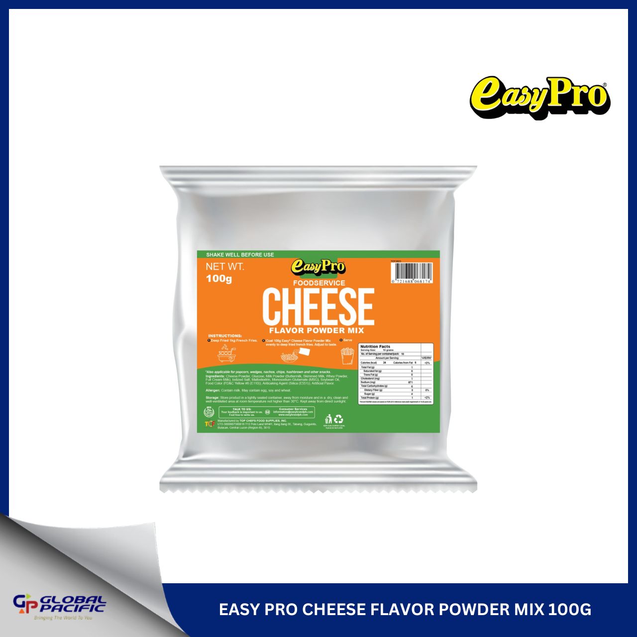 EASY PRO CHEESE FLAVOR POWDER MIX 100G - 70% OFF (MNL ONLY)