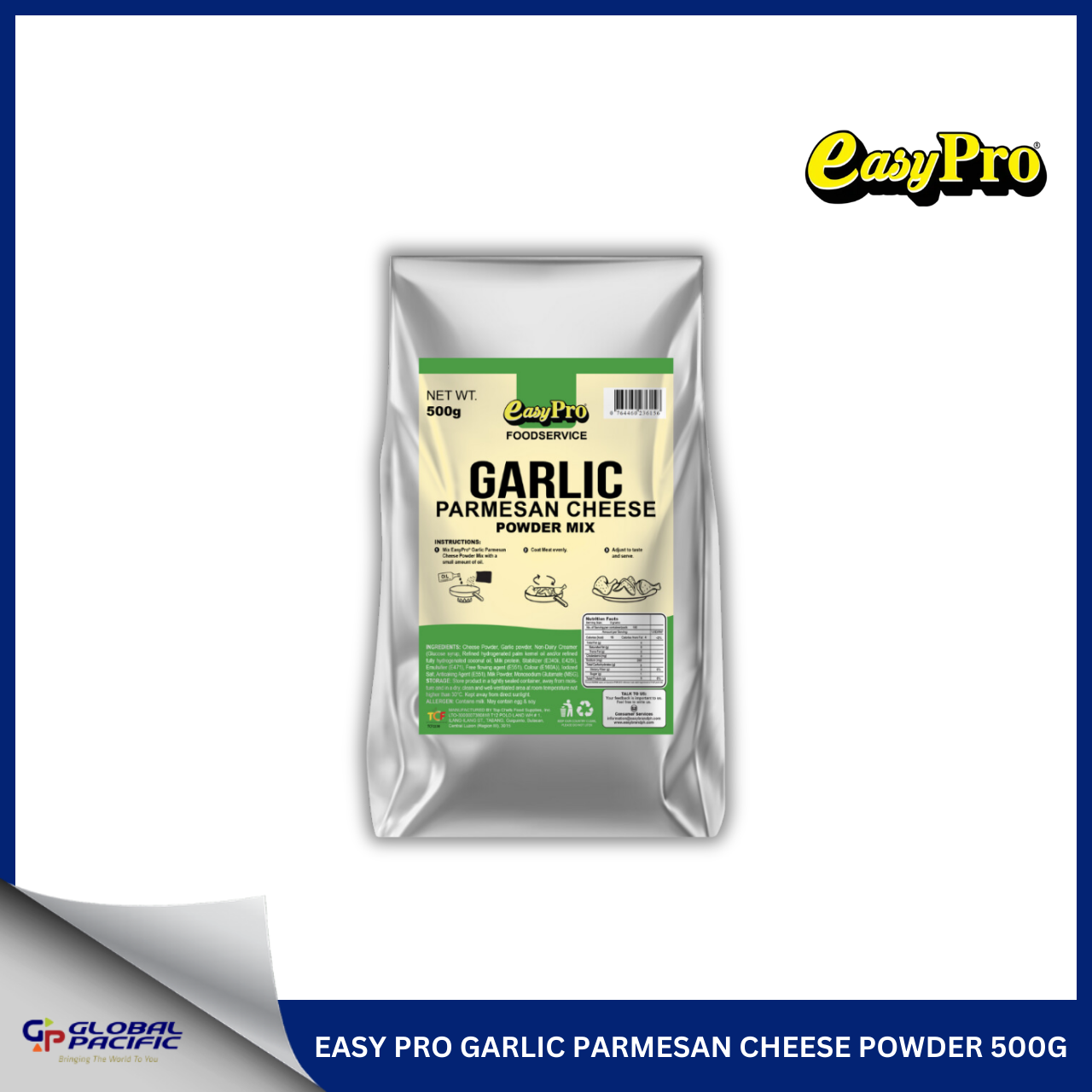 EASY PRO GARLIC PARMESAN CHEESE POWDER 500G