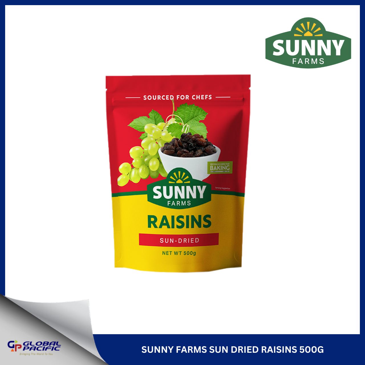 SUNNY FARMS DRIED RAISINS 500GX20