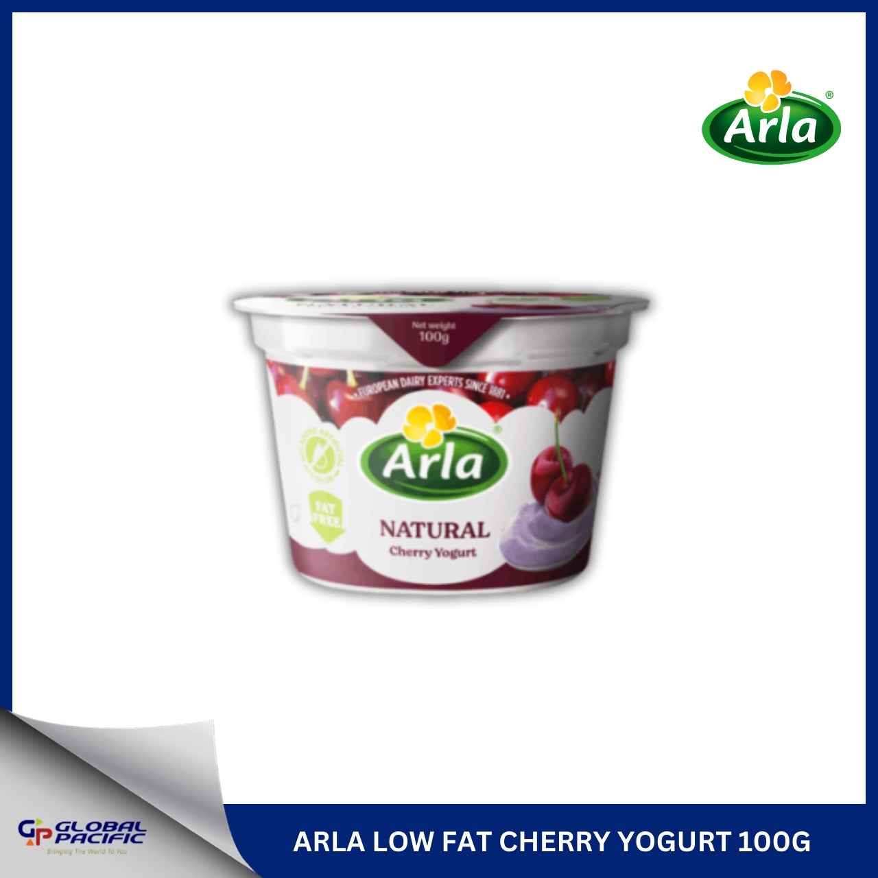 ARLA LOW FAT CHERRY YOGURT 100G