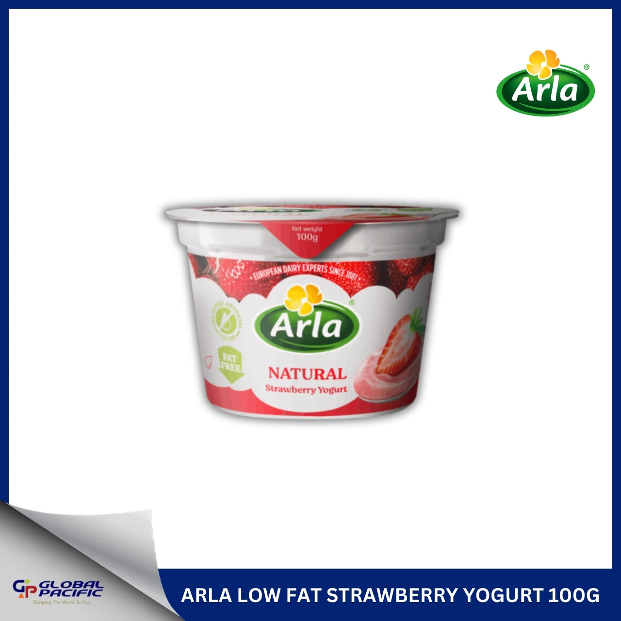 ARLA LOW FAT STRAWBERRY YOGURT 100G