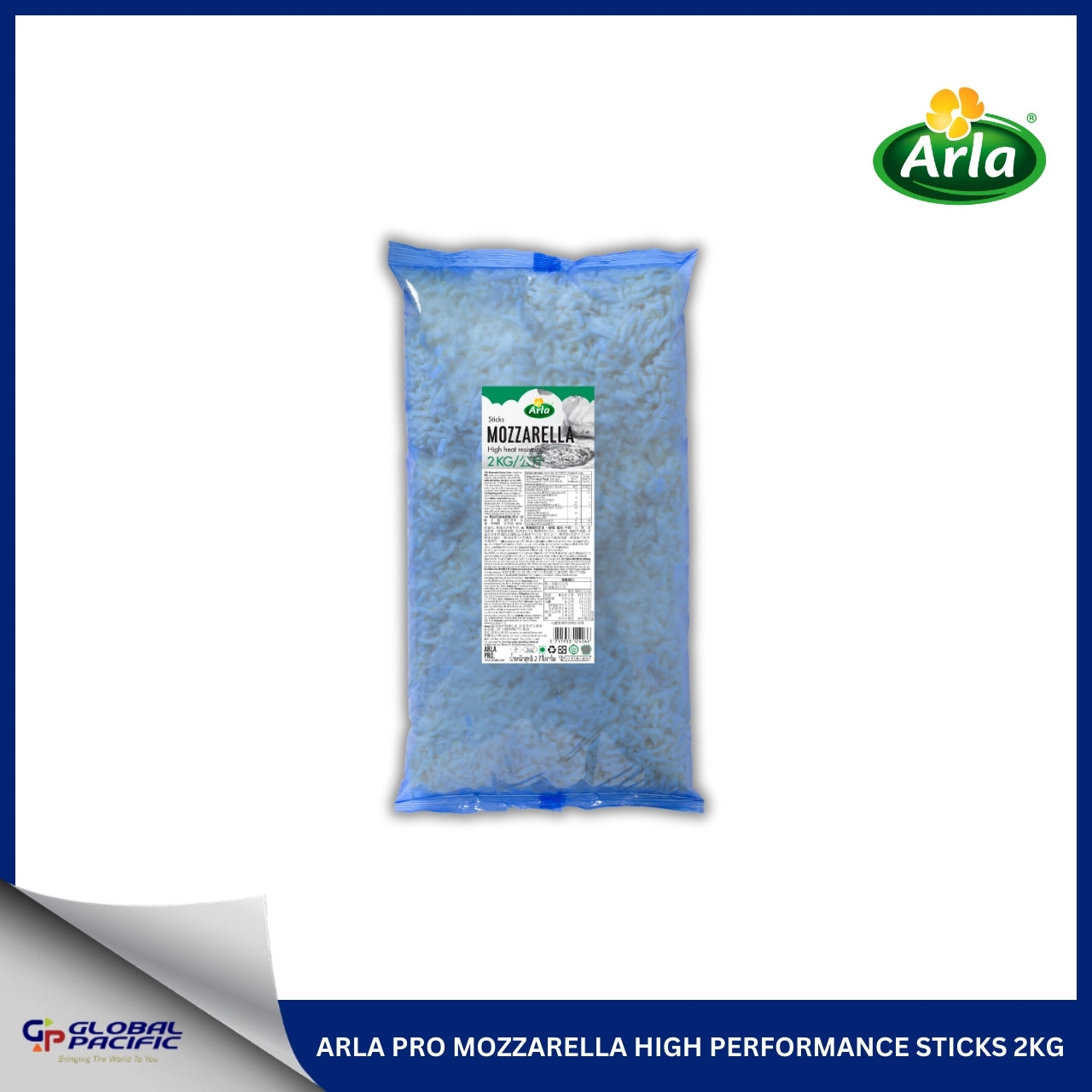 ARLA PRO MOZZARELLA HIGH PERFORMANCE STICKS 2KG