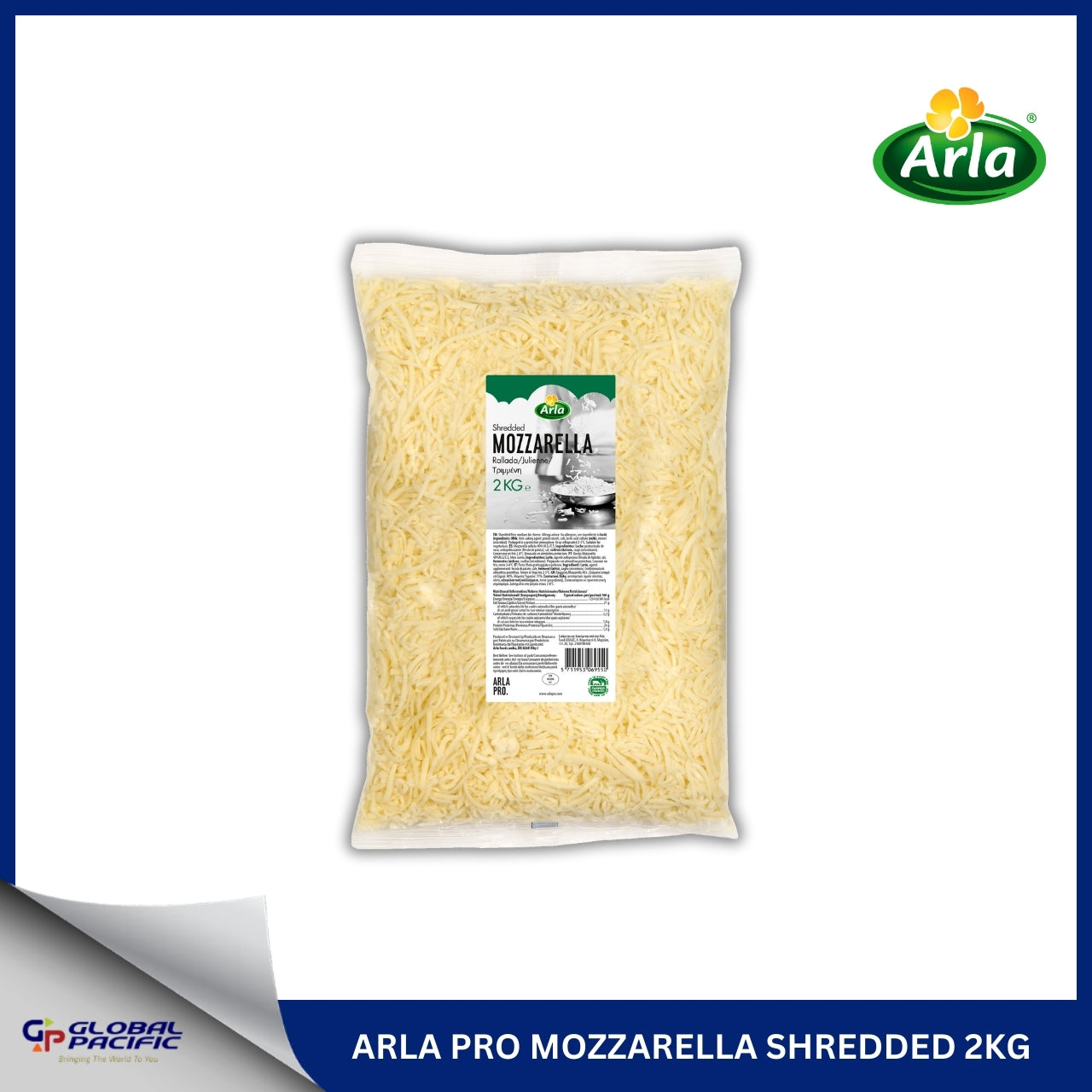 ARLA PRO MOZZARELLA SHREDDED 2KG