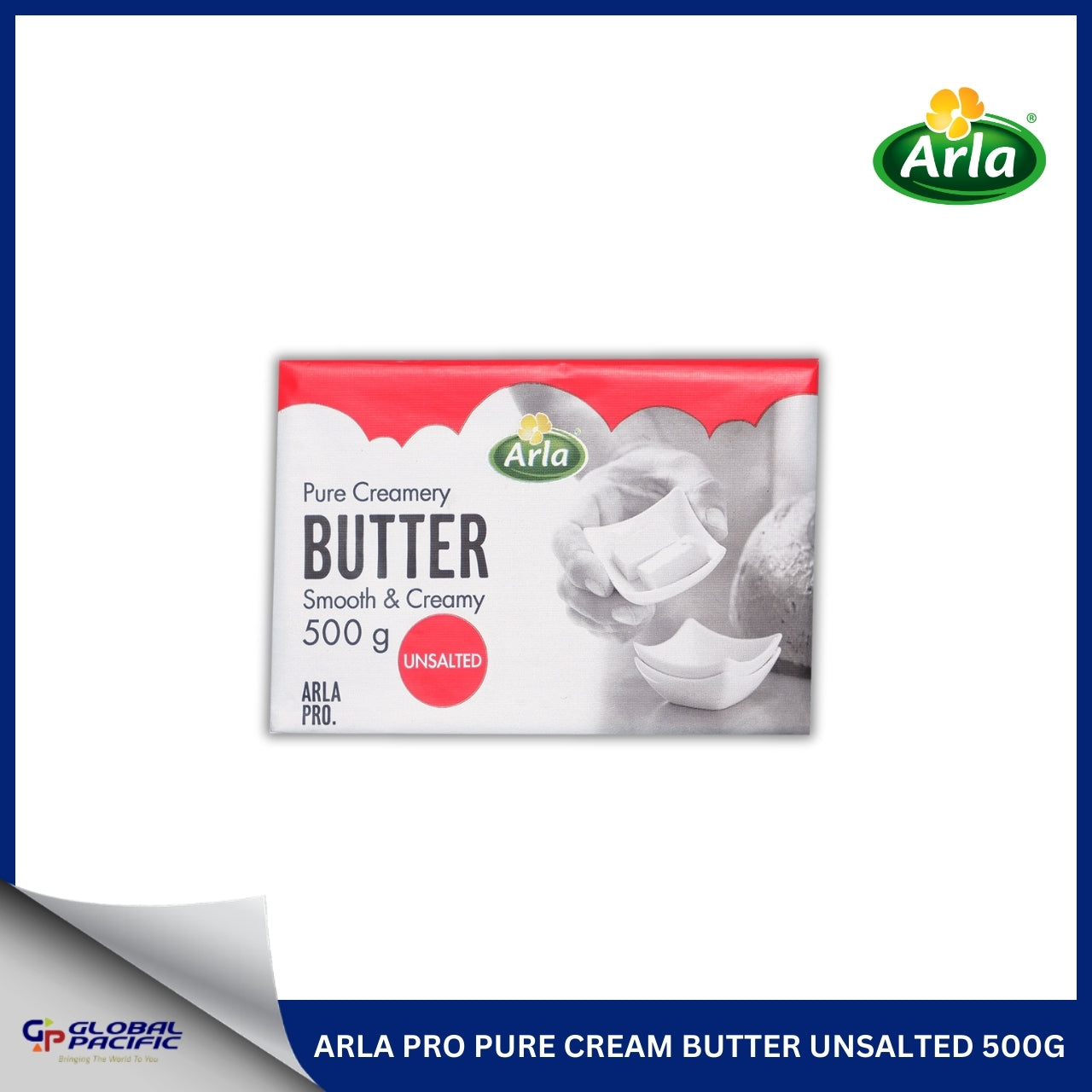 ARLA PRO PURE CREAM BUTTER UNSALTED 500G