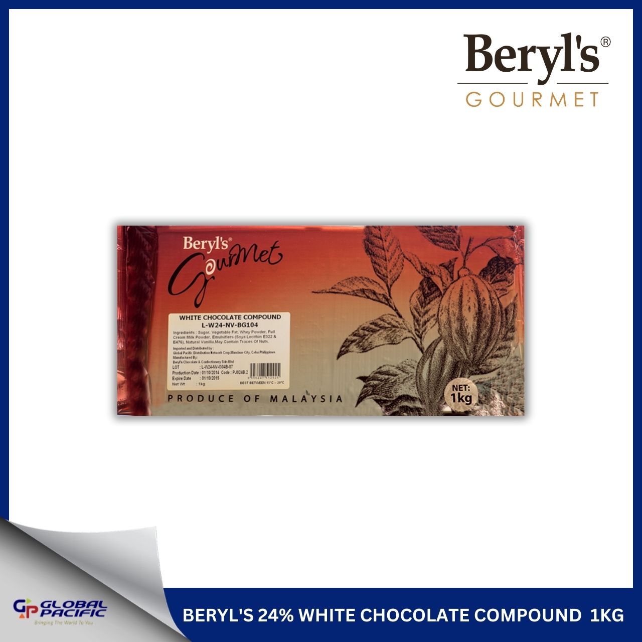 BERYL'S 24% WHITE CHOCOLATE COMPOUND