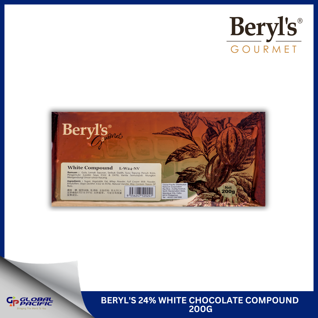 BERYL'S 24% WHITE CHOCOLATE COMPOUND