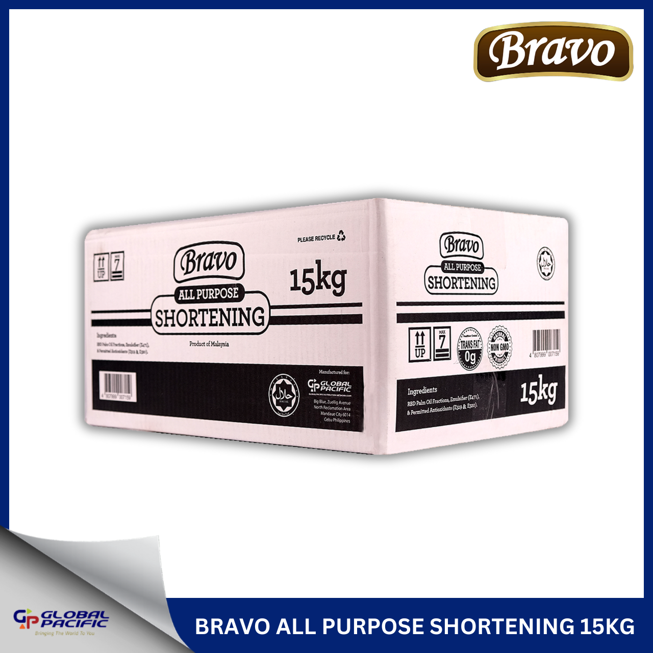 BRAVO ALL PURPOSE SHORTENING 15KG