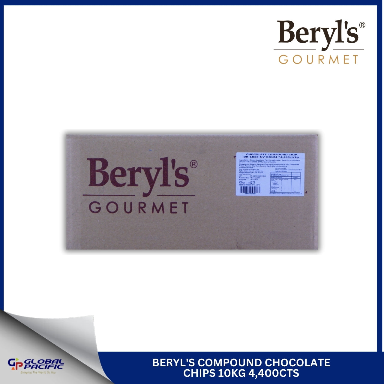 BERYL'S DARK CHOCOLATE CHIPS 4400CTS