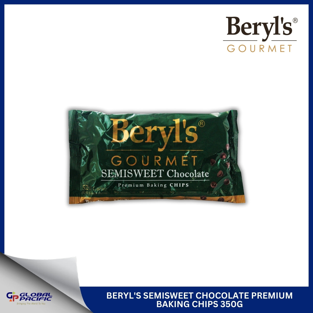 BERYL'S SEMISWEET CHIPS 350G