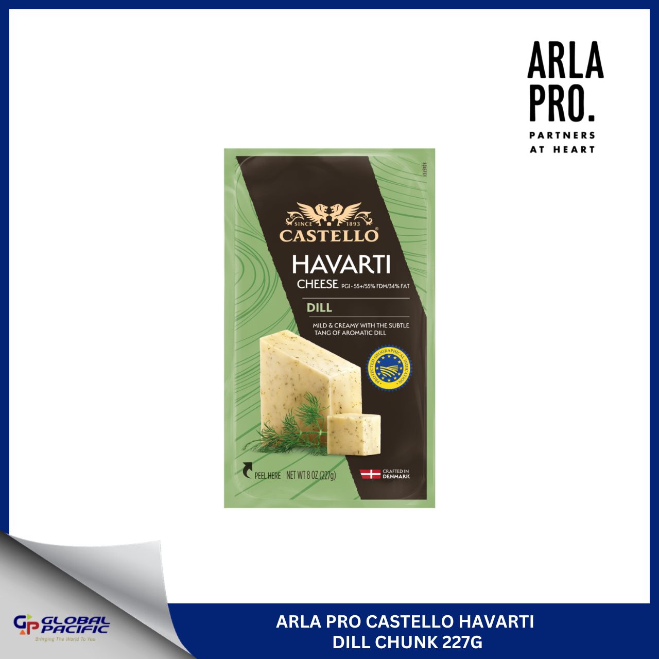 CASTELLO HAVARTI WITH DILL CHUNK 227G.