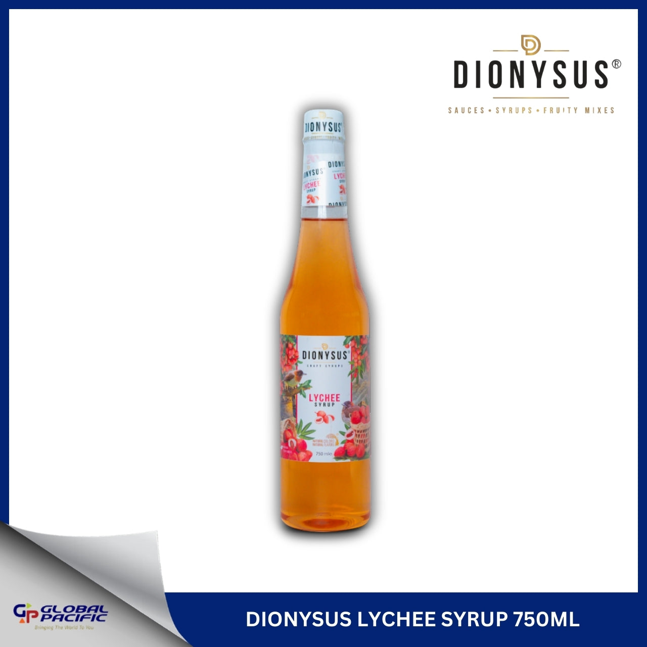 DIONYSUS LYCHEE SYRUP 750ML