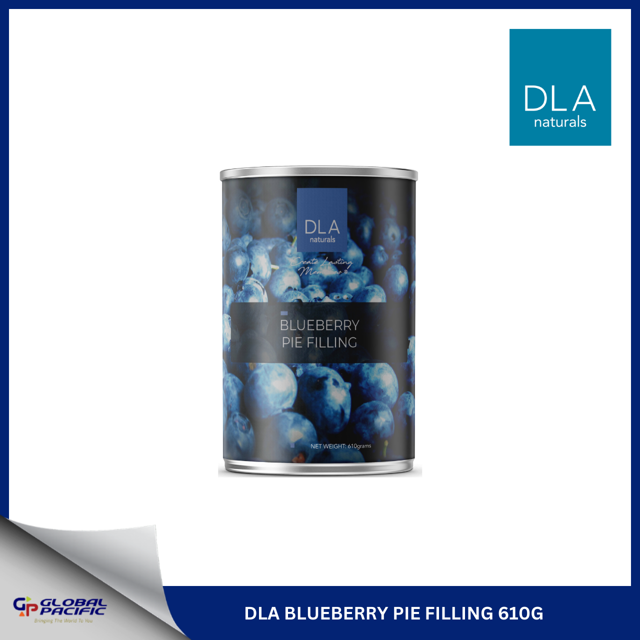 DLA FRUTADECOR BLUEBERRY PIE FILLING 610G