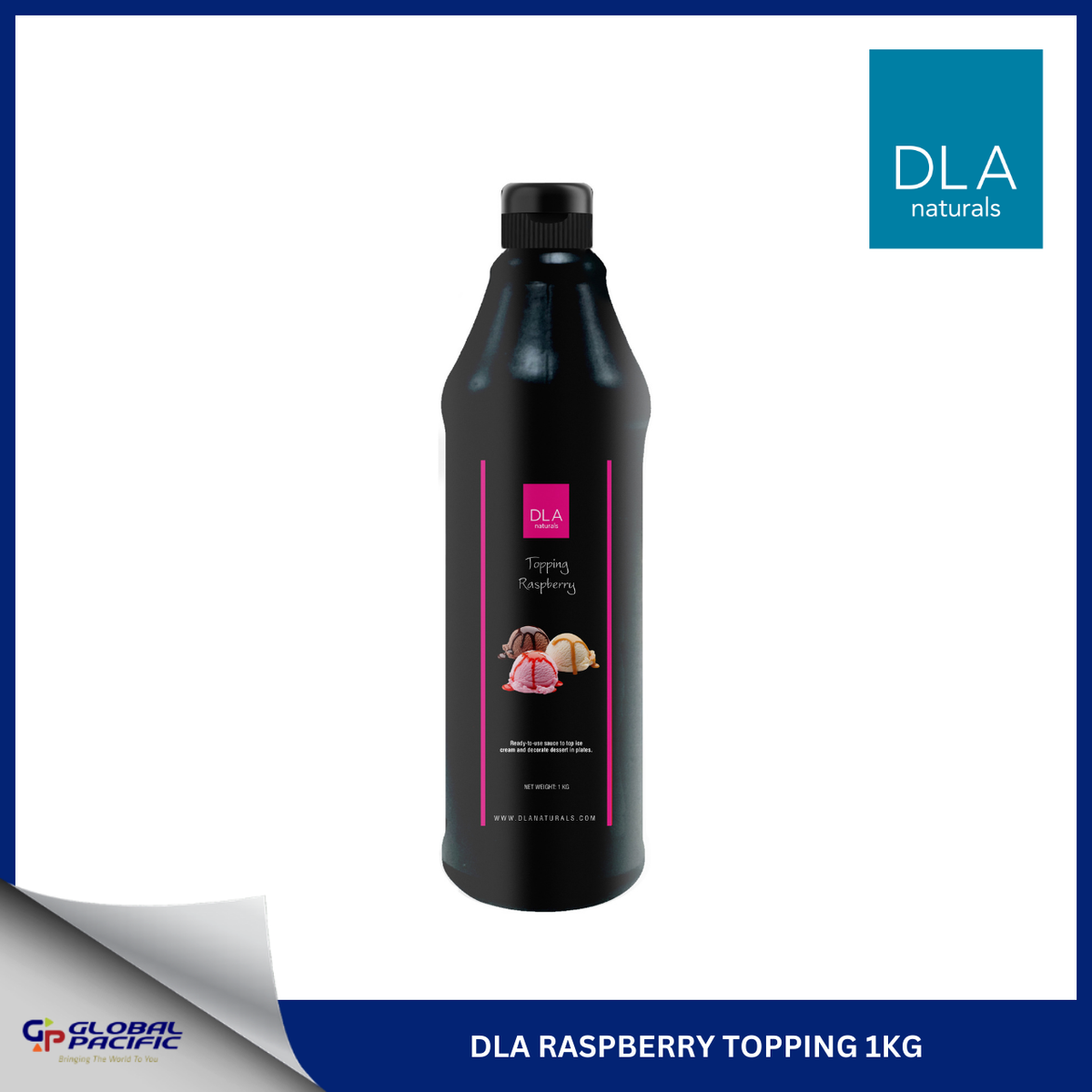 DLA RASPBERRY TOPPING 1KG.
