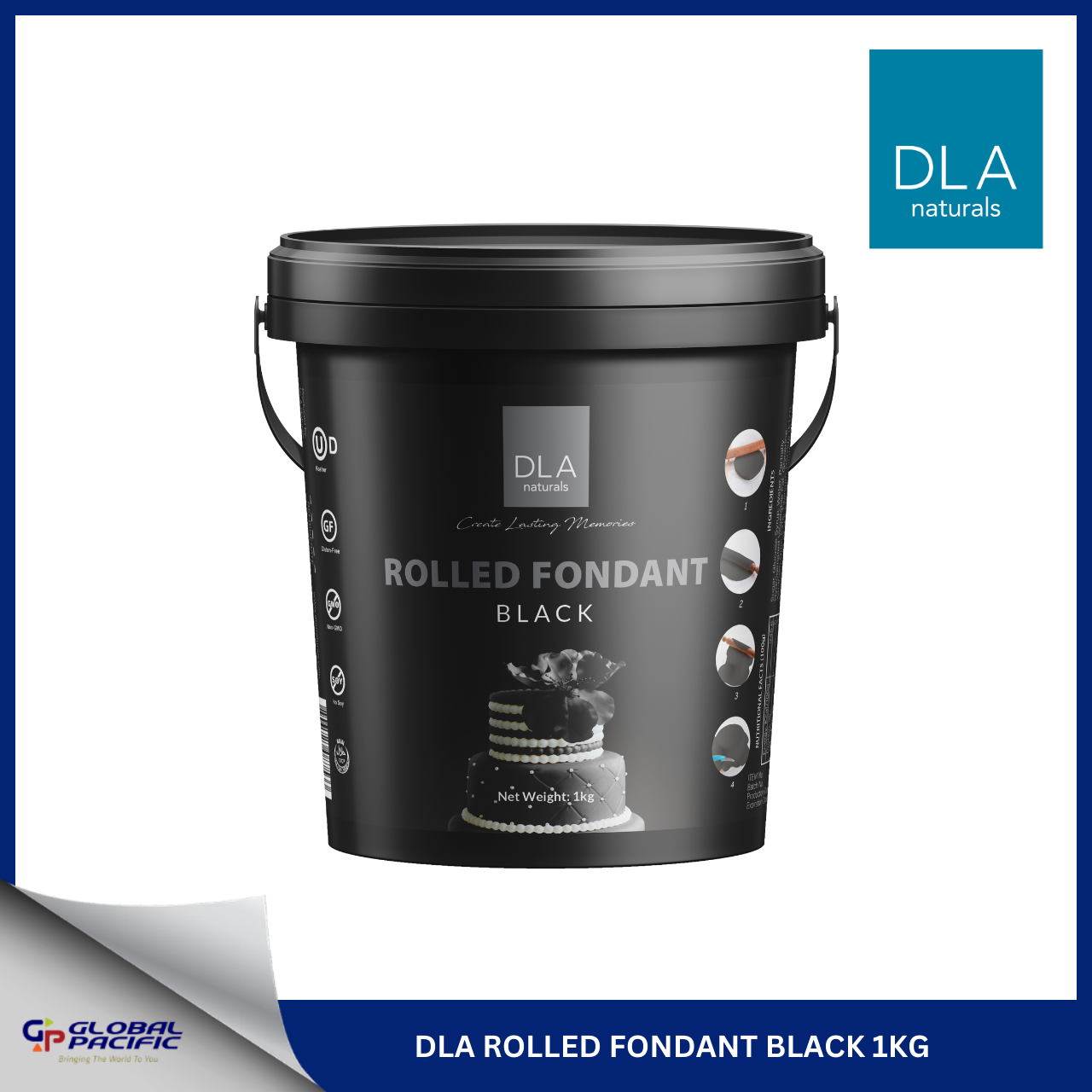 DLA FONDANT DOUGH BLACK