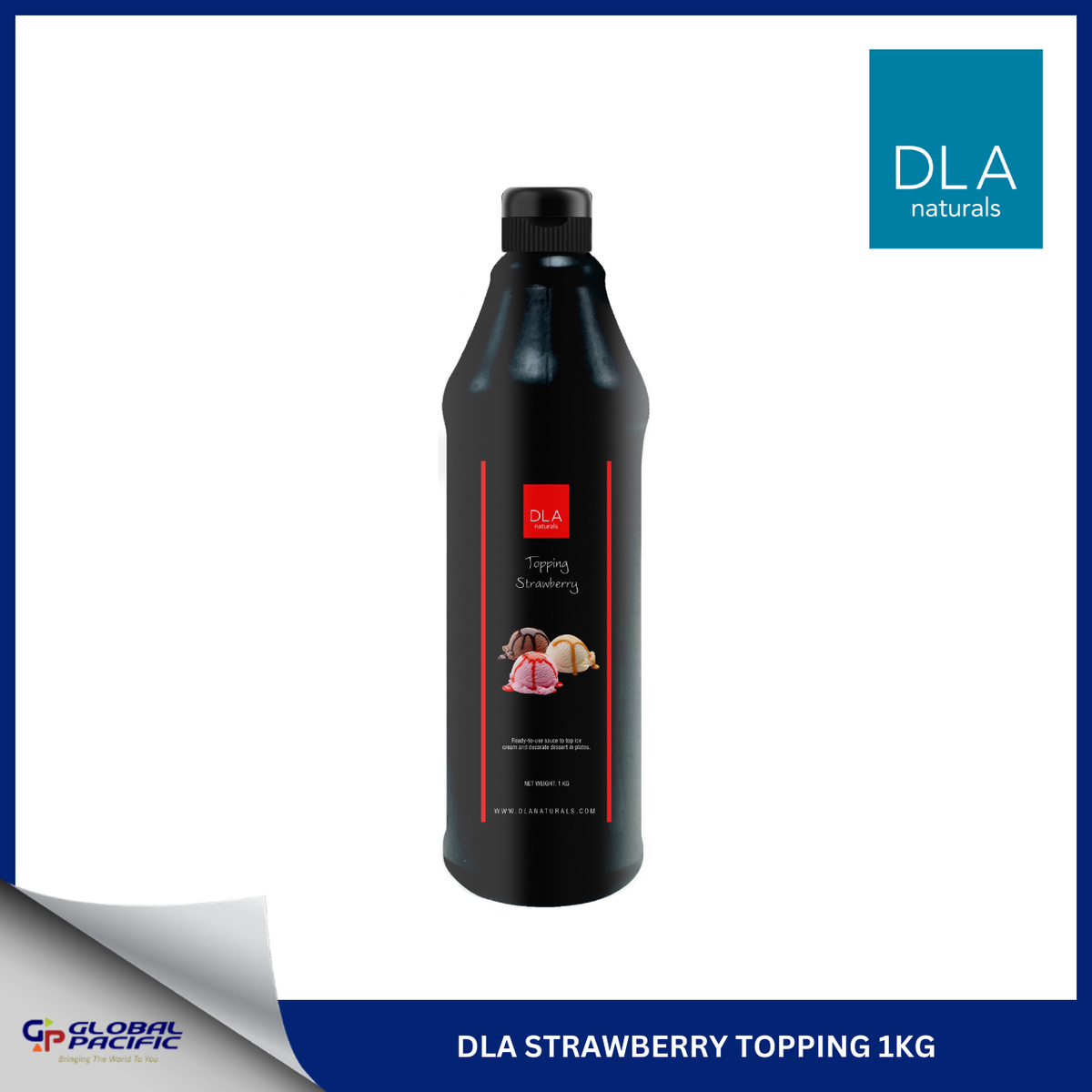 DLA STRAWBERRY TOPPING 1KG.
