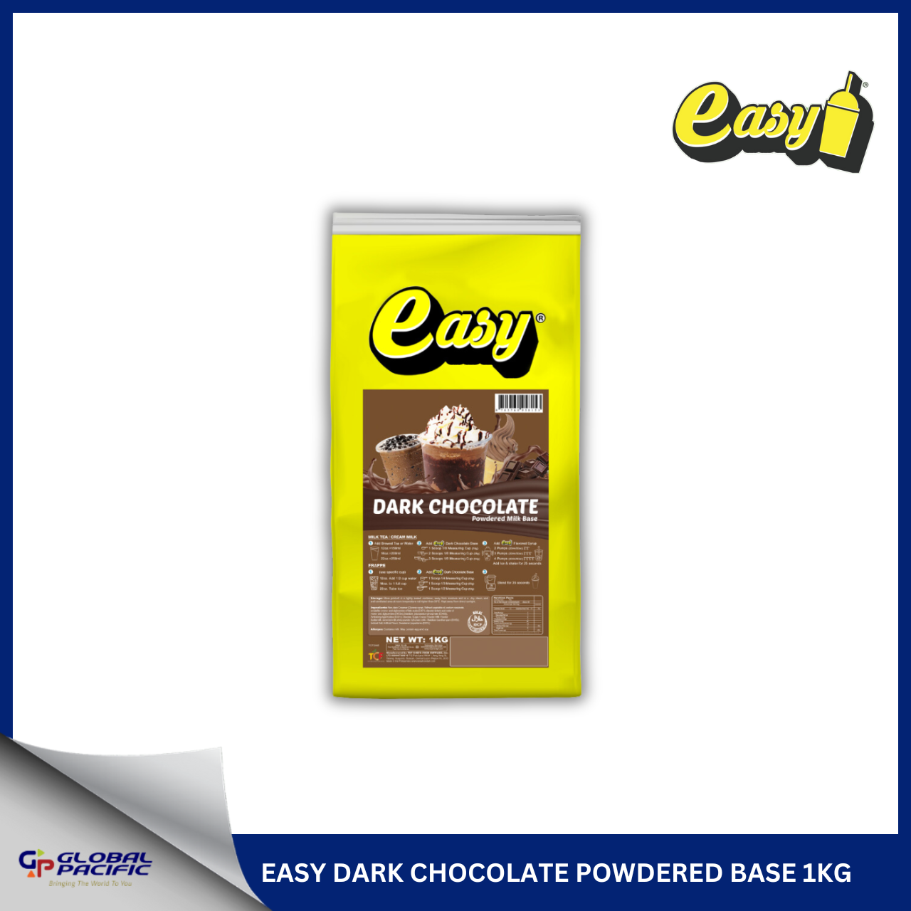 EASY DARK CHOCOLATE POWDERED BASE 1KG