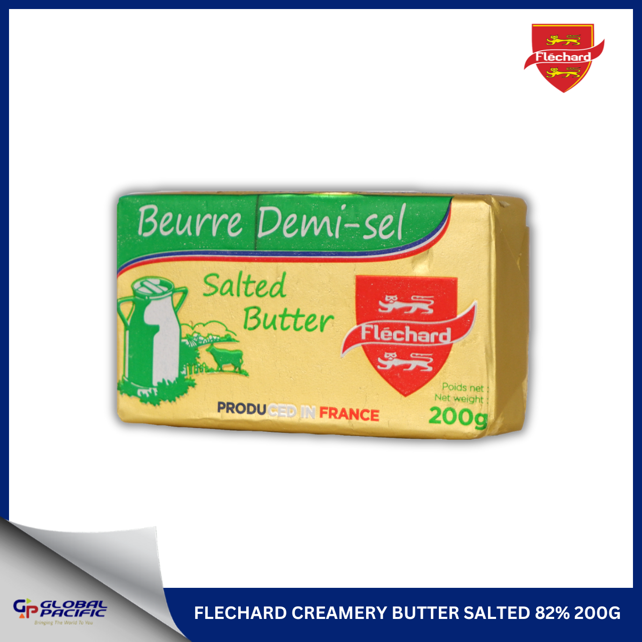 FLECHARD CREAMERY BUTTER SALTED 82% 200G