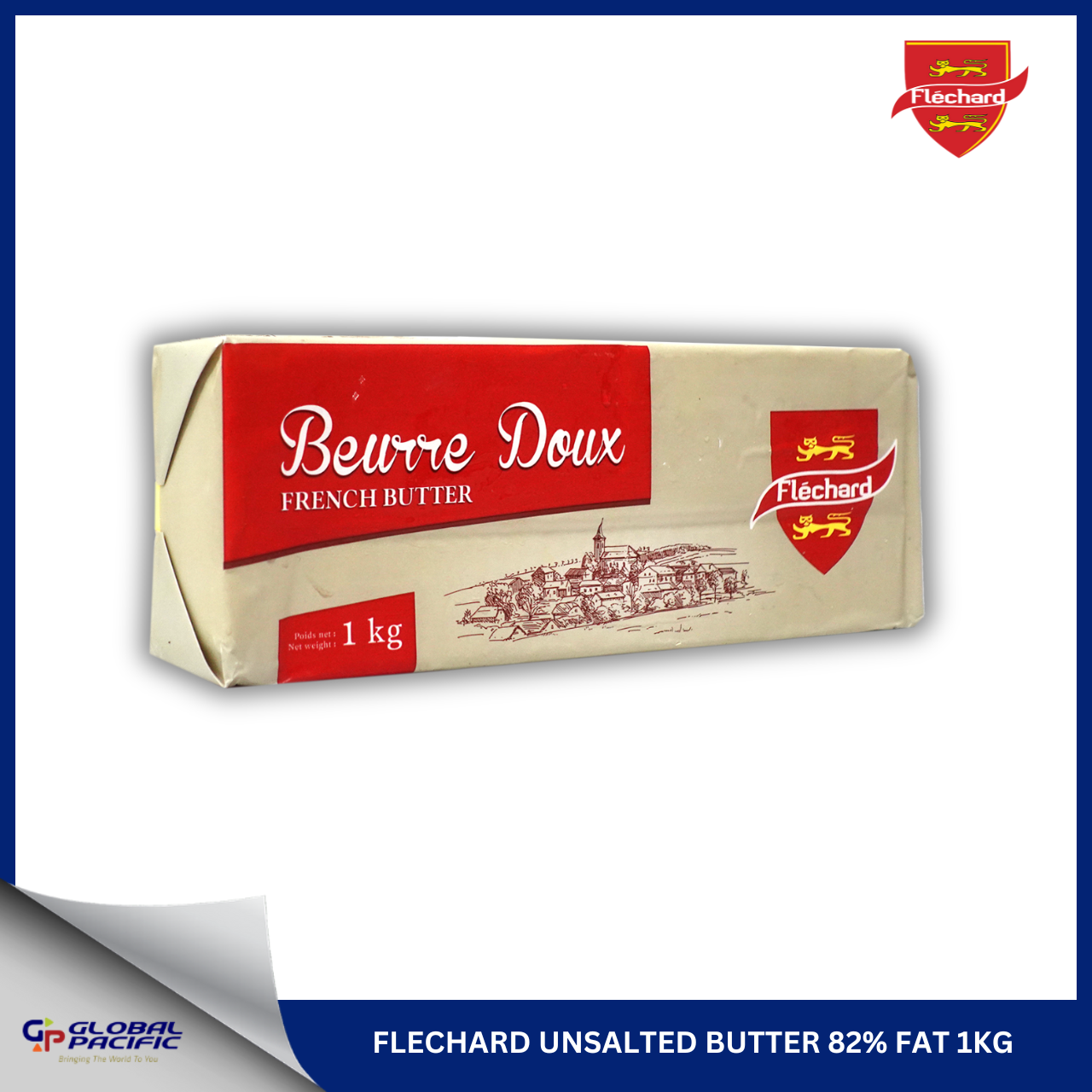 FLECHARD UNSALTED BUTTER 82% FAT 1KG