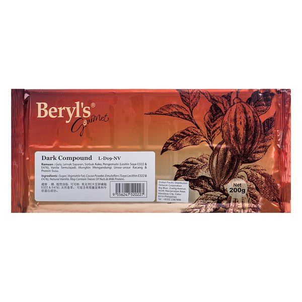 (MANILA ONLY) BERYL'S 19% DARK CHOCOLATE COMPOUND 200GX24