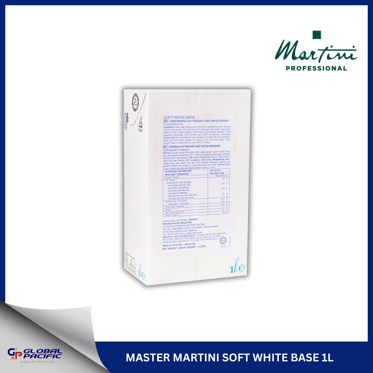 MASTER MARTINI SOFT WHITE BASE 1L