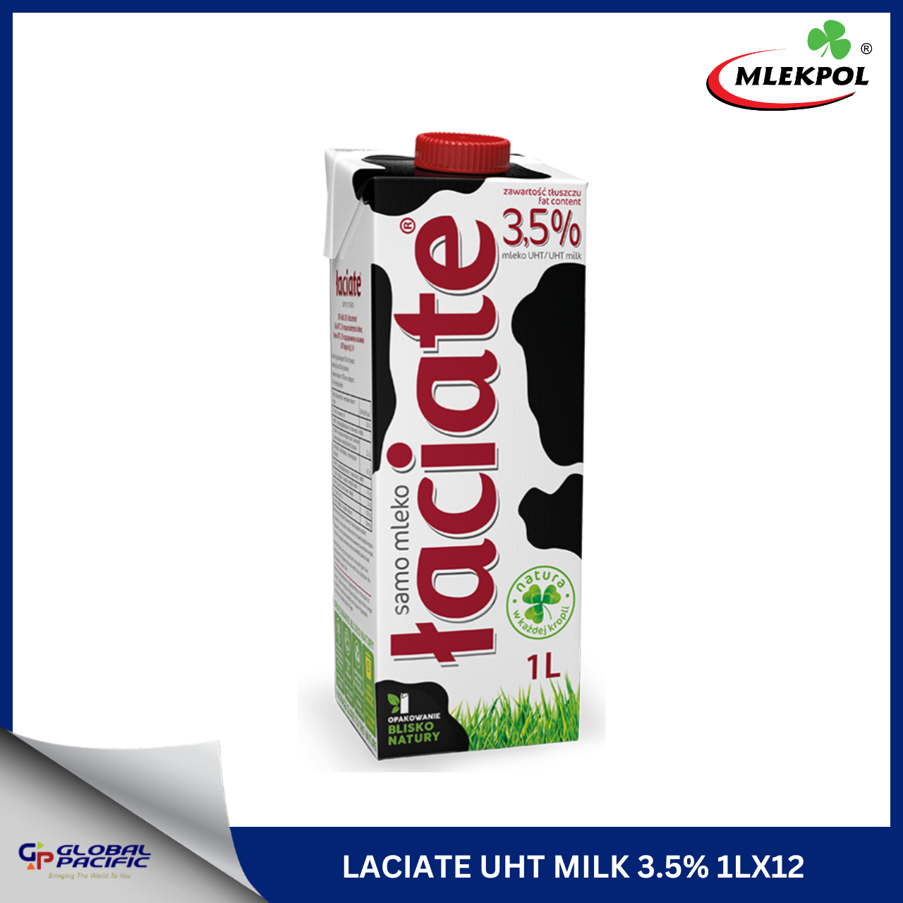 LACIATE UHT MILK 3.5% 1LX12