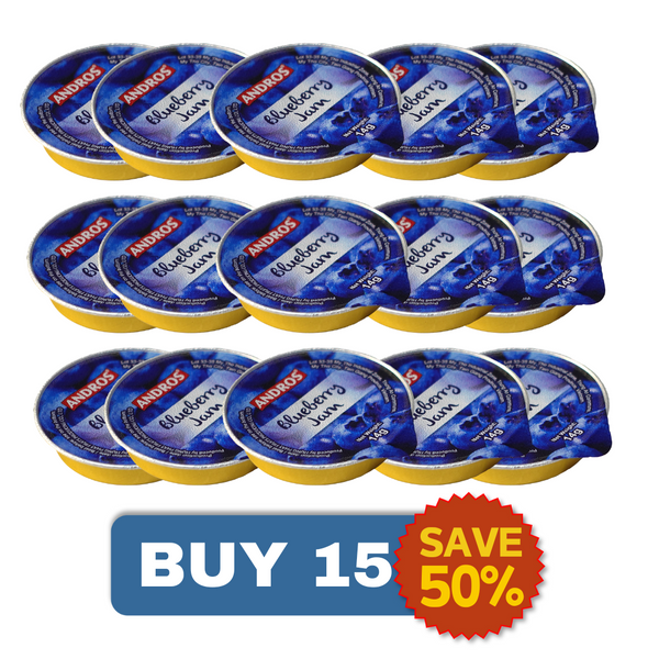 (MNL ONLY) ANDROS BLUEBERRY JAM PORTION 14G - BUY 15 SAVE 50% OFF - NOV SALE