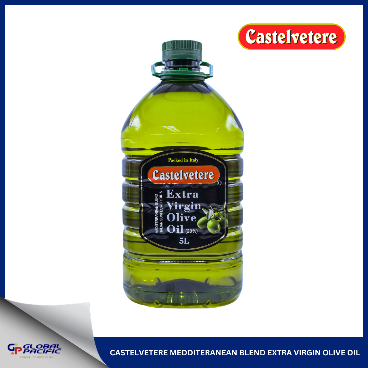 CASTELVETERE MEDITERRANEAN BLEND ITALIAN SUNFLOWER OIL & EXTRA VIRGIN OLIVE OIL (20%) 5L