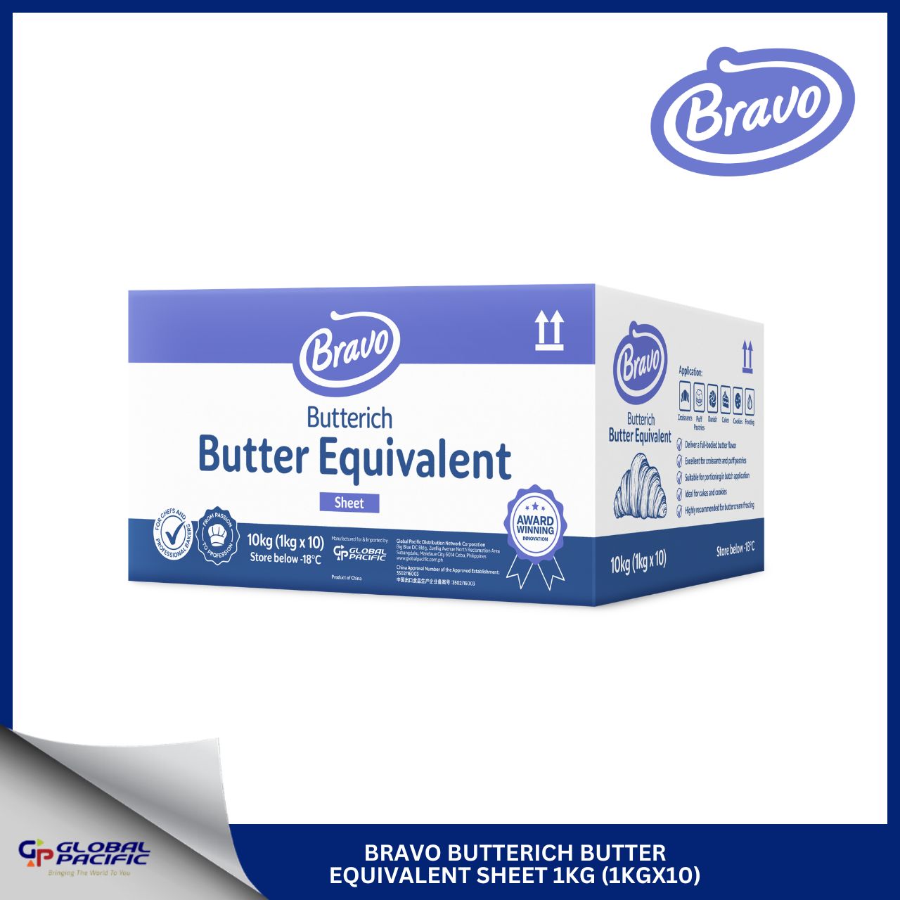 BRAVO BUTTERICH - BUTTER EQUIVALENT SHEET 1KGX10