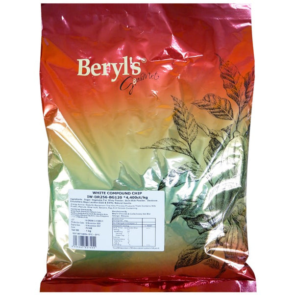 BERYL'S WHITE CHOCOLATE CHIPS 4400CTS 1KGX10